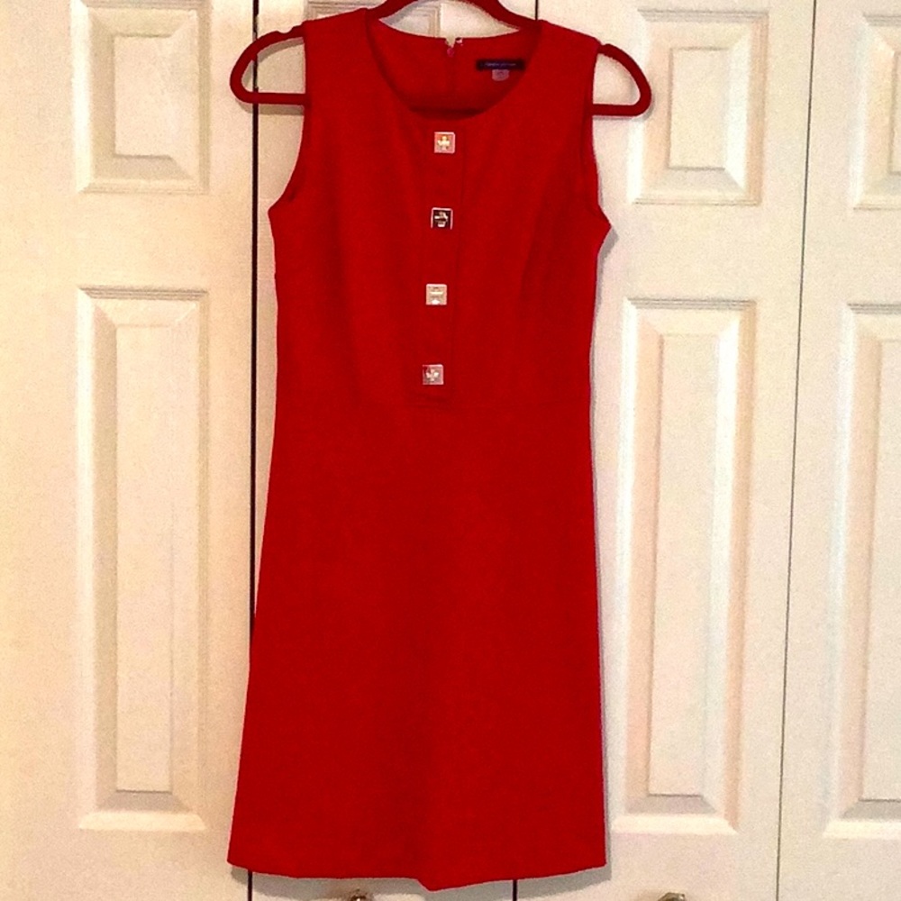 Tommy Hilfiger Red Dress w/ Gold Hardware SZ4